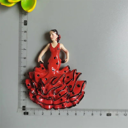 Spanish Fridge Magnets Flamenco Dancer MallorcaTourism Souvenir Decorative Arts Refrigerator Magnetic Stickers Home Decoration - Grand Goldman