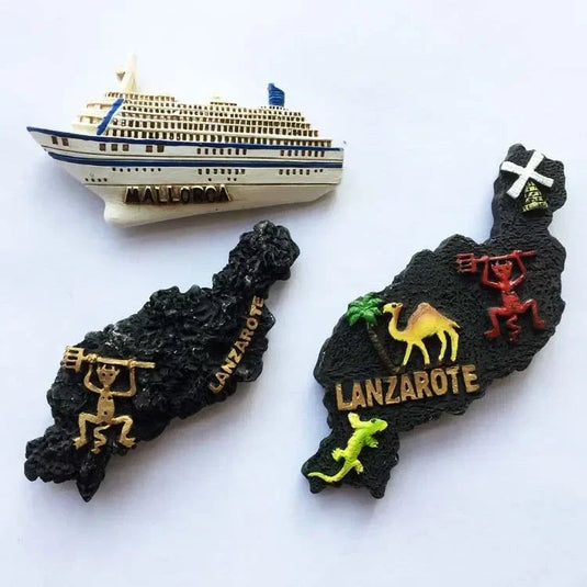 Spanish Refrigerator Magnets Lanzarote Travel Souvenir Fridge Sticker Spain Tourist Collection Home Decoration Hand Gift - Grand Goldman