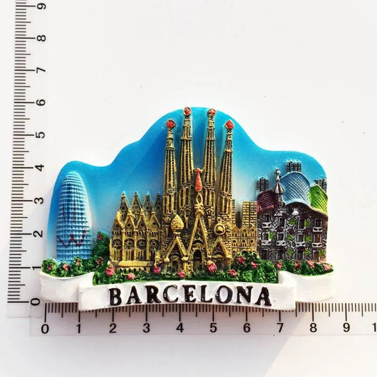 Spanish Tourist fridge magnets Souvenirs Valencia Cathedral 3d Resin Magnetic Magnet Refrigerator Stickers Collection Gifts - Grand Goldman