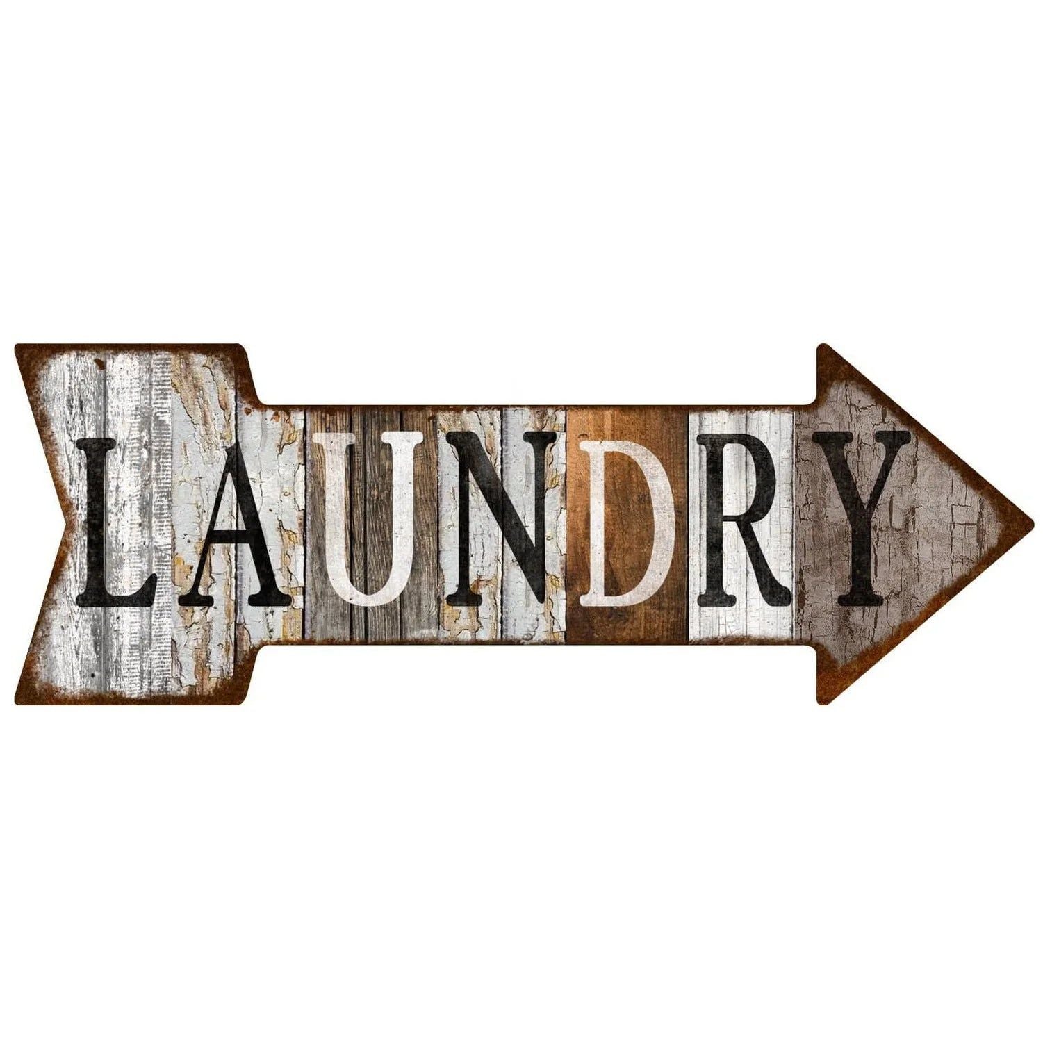 Special Arrow Shape Metal Tin Sign Waterproof Girl Cave Happy Hour Laundry Vintage Ornamental Mark Sign Board Wall Pub Cafe Bar - Grand Goldman