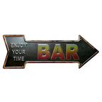 Special Arrow Shape Metal Tin Sign Waterproof Girl Cave Happy Hour Laundry Vintage Ornamental Mark Sign Board Wall Pub Cafe Bar - Grand Goldman