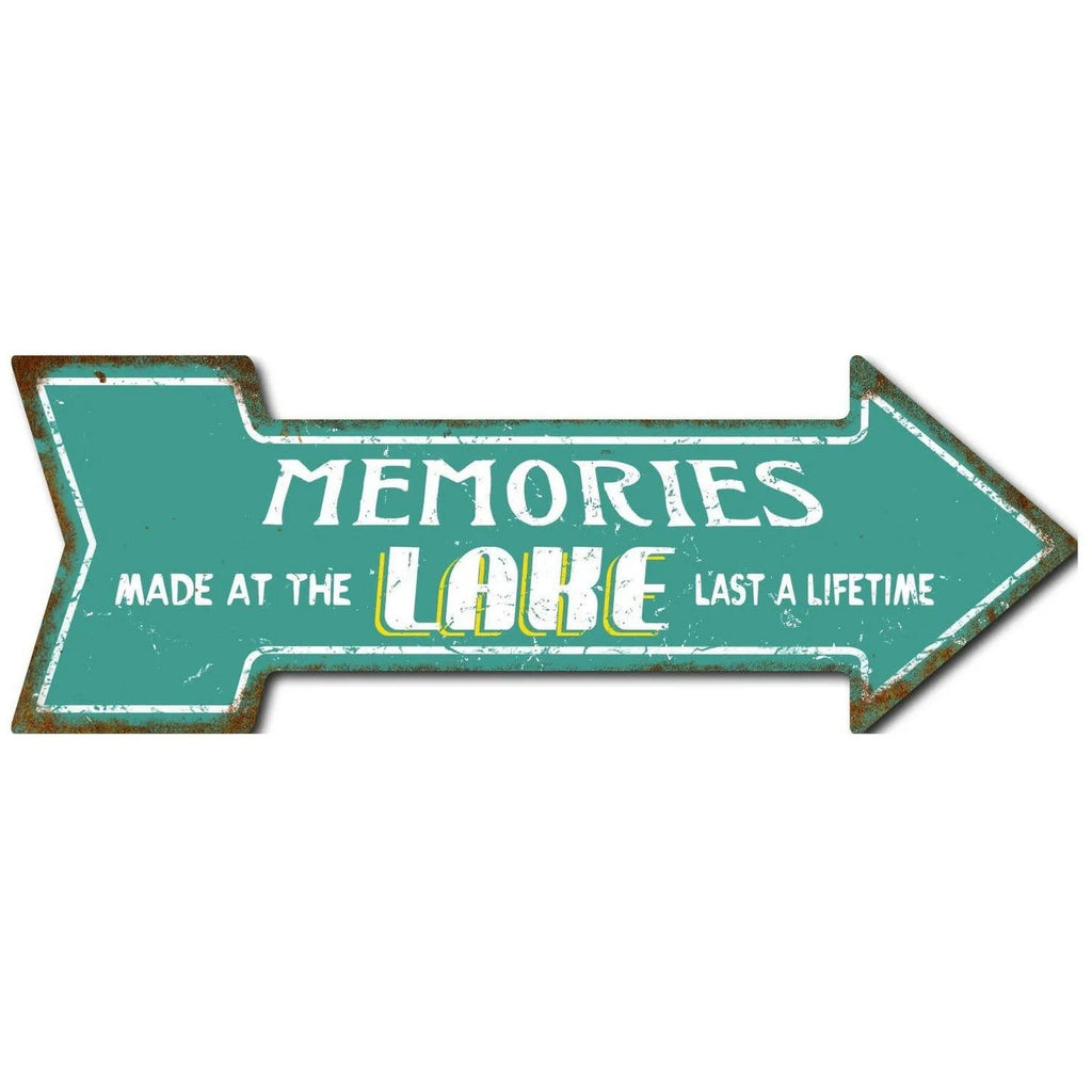 Special Arrow Shape Metal Tin Sign Waterproof Girl Cave Happy Hour Laundry Vintage Ornamental Mark Sign Board Wall Pub Cafe Bar - Grand Goldman