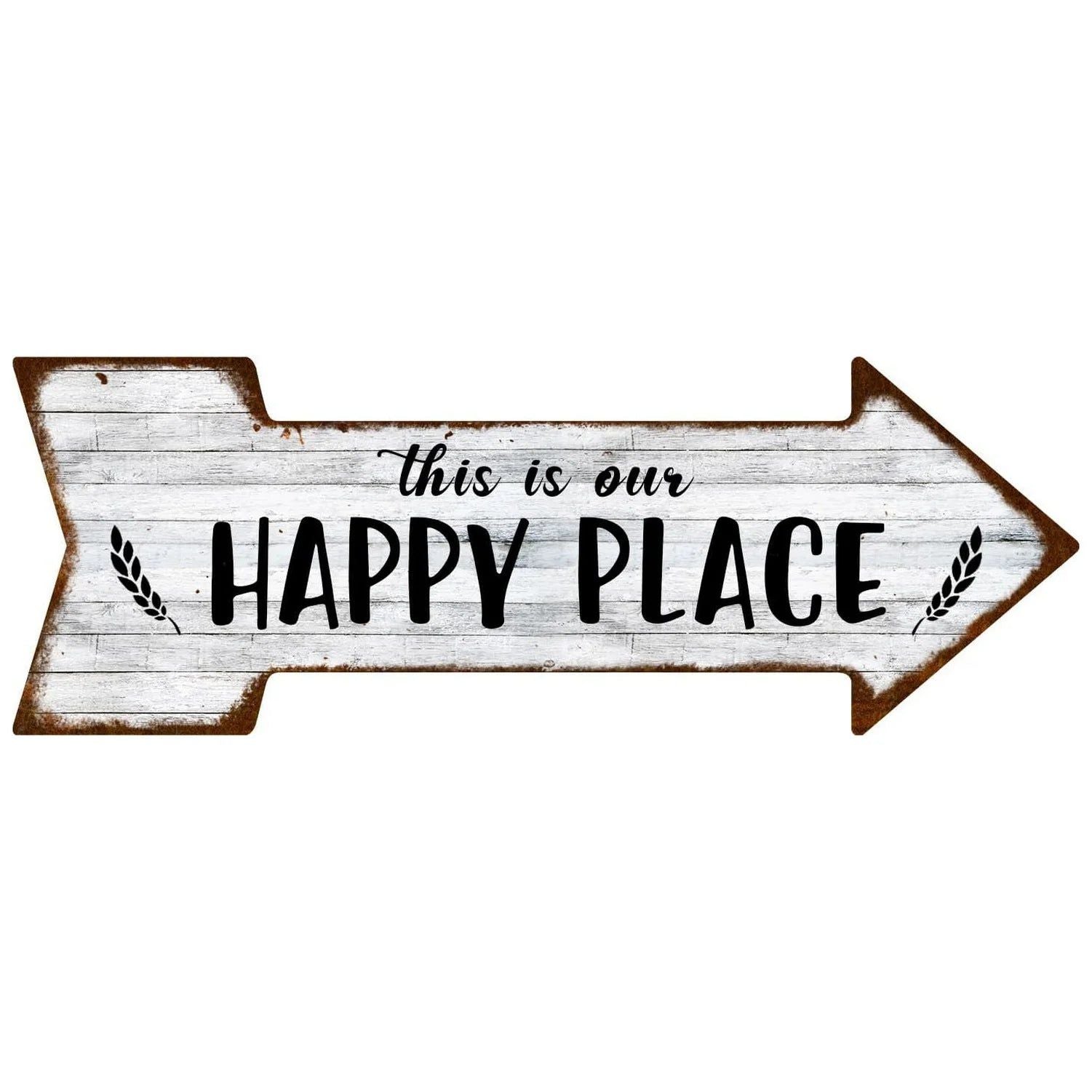 Special Arrow Shape Metal Tin Sign Waterproof Girl Cave Happy Hour Laundry Vintage Ornamental Mark Sign Board Wall Pub Cafe Bar - Grand Goldman