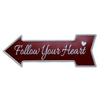Special Arrow Shape Metal Tin Sign Waterproof Girl Cave Happy Hour Laundry Vintage Ornamental Mark Sign Board Wall Pub Cafe Bar - Grand Goldman