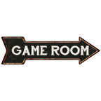 Special Arrow Shape Metal Tin Sign Waterproof Girl Cave Happy Hour Laundry Vintage Ornamental Mark Sign Board Wall Pub Cafe Bar - Grand Goldman