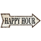 Special Arrow Shape Metal Tin Sign Waterproof Girl Cave Happy Hour Laundry Vintage Ornamental Mark Sign Board Wall Pub Cafe Bar - Grand Goldman