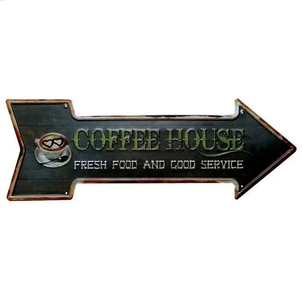 Special Arrow Shape Metal Tin Sign Waterproof Girl Cave Happy Hour Laundry Vintage Ornamental Mark Sign Board Wall Pub Cafe Bar - Grand Goldman