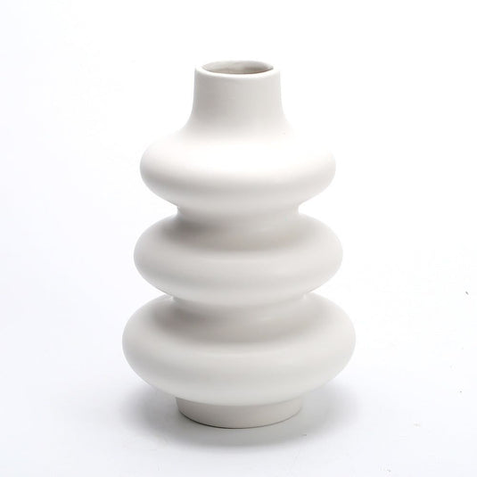 Special-shaped Ring Ceramic Vase Flower - Grand Goldman