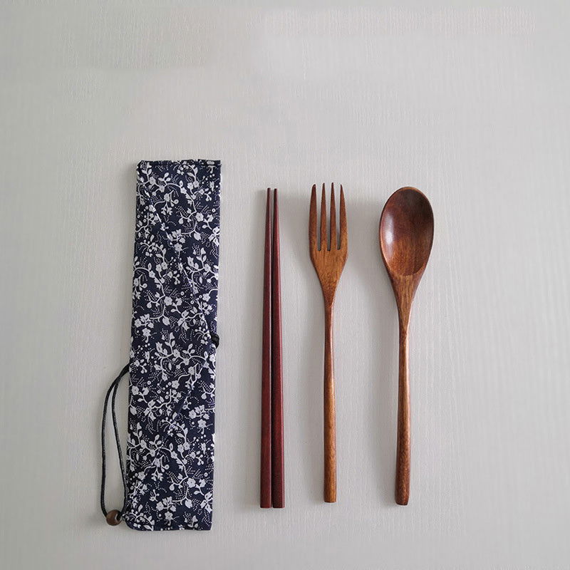 Spoon and fork portable Japanese style set - Grand Goldman