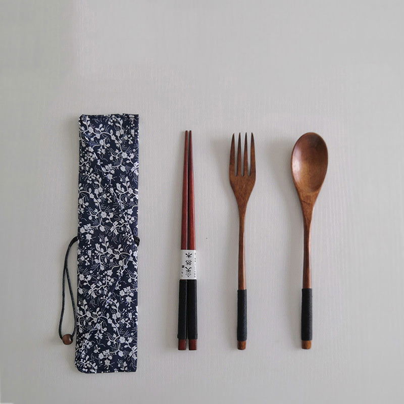 Spoon and fork portable Japanese style set - Grand Goldman