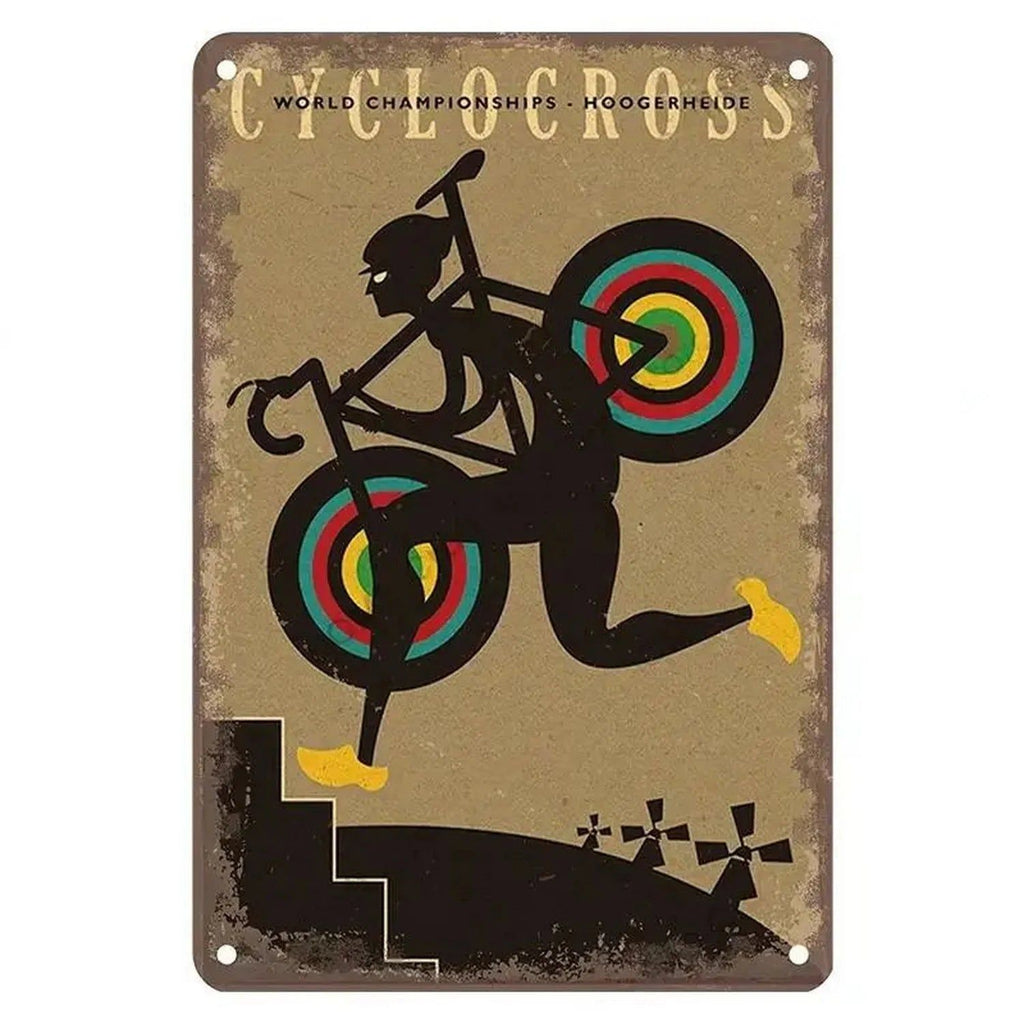 Sports Metal Tin Signs Tour De France Cycling Wall Art Posters Plate Wall Decor for Home Bars Man Cave Cafe Clubs Garage Retro - Grand Goldman