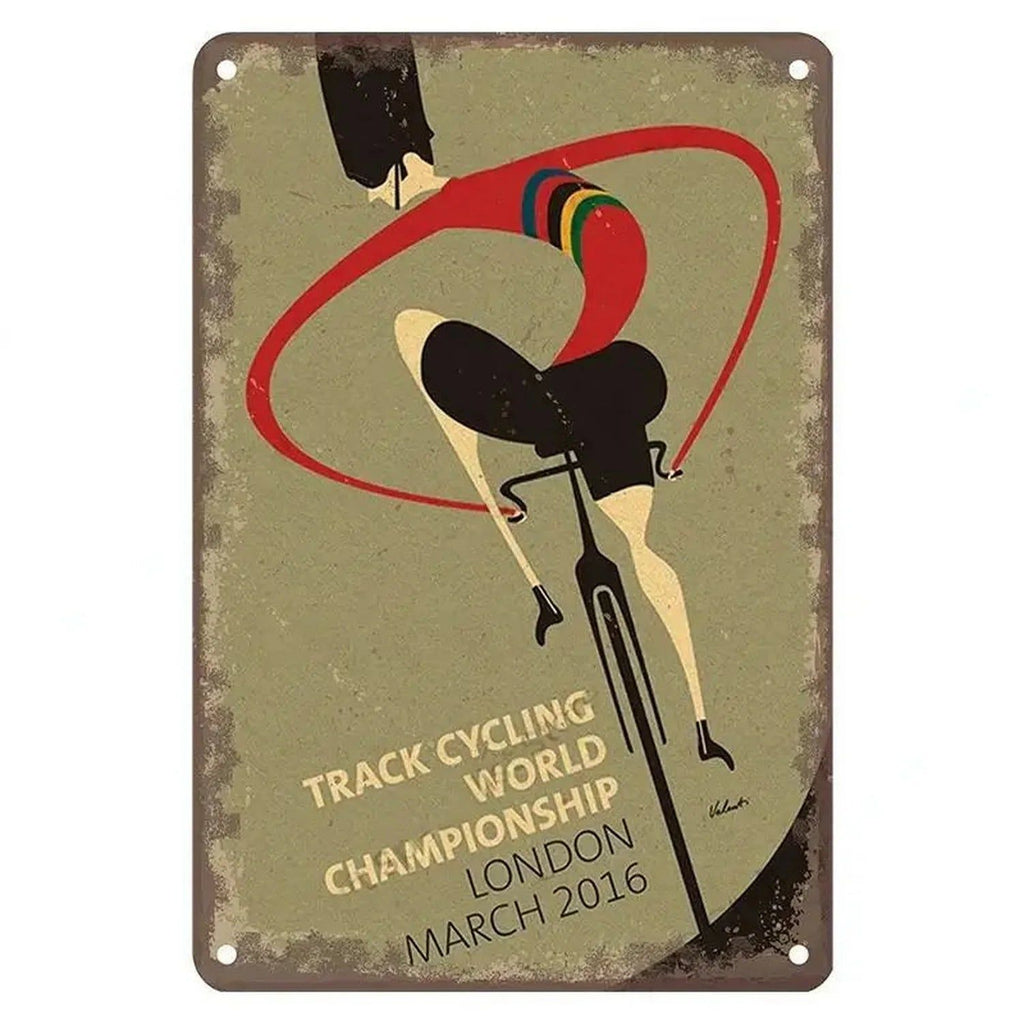 Sports Metal Tin Signs Tour De France Cycling Wall Art Posters Plate Wall Decor for Home Bars Man Cave Cafe Clubs Garage Retro - Grand Goldman