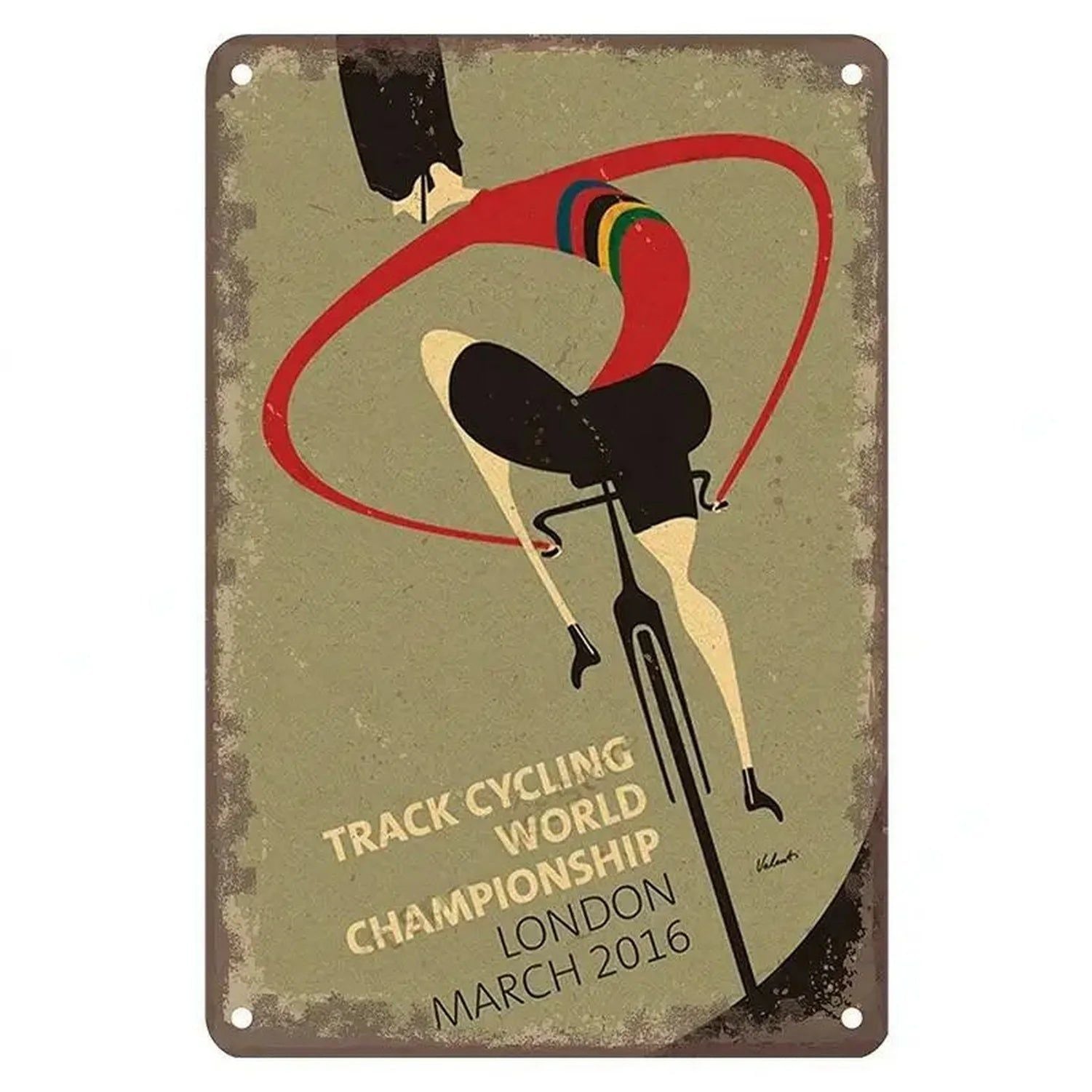 Sports Metal Tin Signs Tour De France Cycling Wall Art Posters Plate Wall Decor for Home Bars Man Cave Cafe Clubs Garage Retro - Grand Goldman