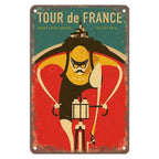 Sports Metal Tin Signs Tour De France Cycling Wall Art Posters Plate Wall Decor for Home Bars Man Cave Cafe Clubs Garage Retro - Grand Goldman