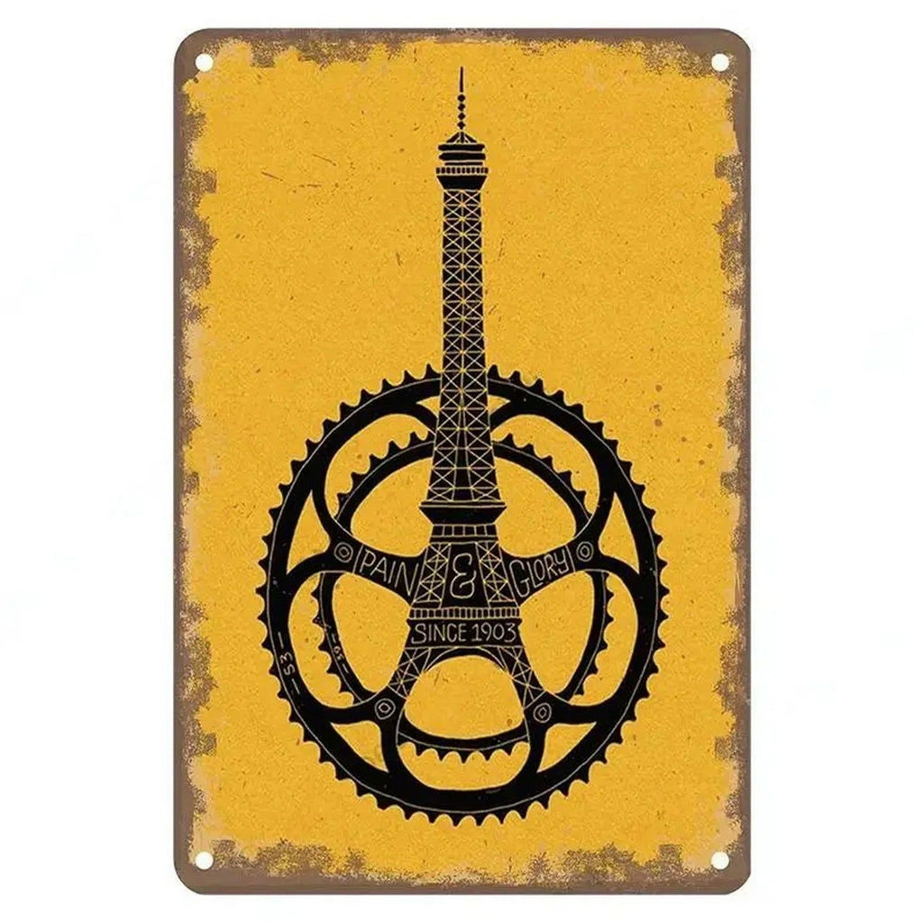 Sports Metal Tin Signs Tour De France Cycling Wall Art Posters Plate Wall Decor for Home Bars Man Cave Cafe Clubs Garage Retro - Grand Goldman