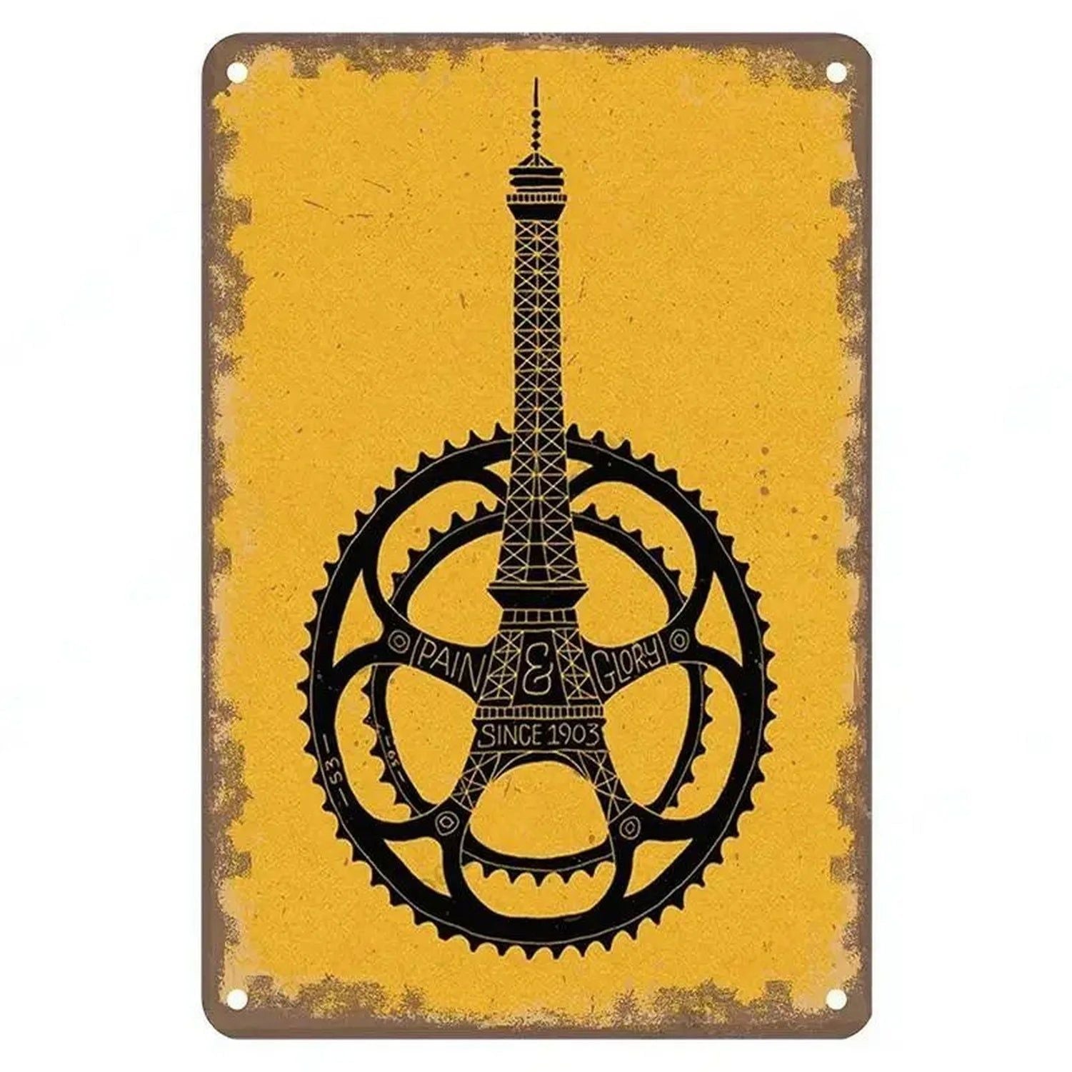Sports Metal Tin Signs Tour De France Cycling Wall Art Posters Plate Wall Decor for Home Bars Man Cave Cafe Clubs Garage Retro - Grand Goldman