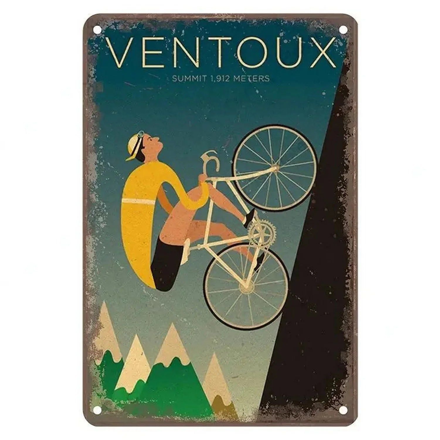 Sports Metal Tin Signs Tour De France Cycling Wall Art Posters Plate Wall Decor for Home Bars Man Cave Cafe Clubs Garage Retro - Grand Goldman