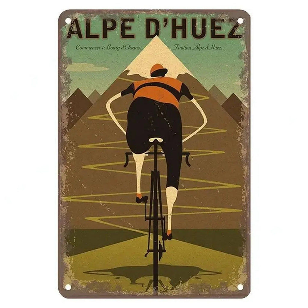Sports Metal Tin Signs Tour De France Cycling Wall Art Posters Plate Wall Decor for Home Bars Man Cave Cafe Clubs Garage Retro - Grand Goldman