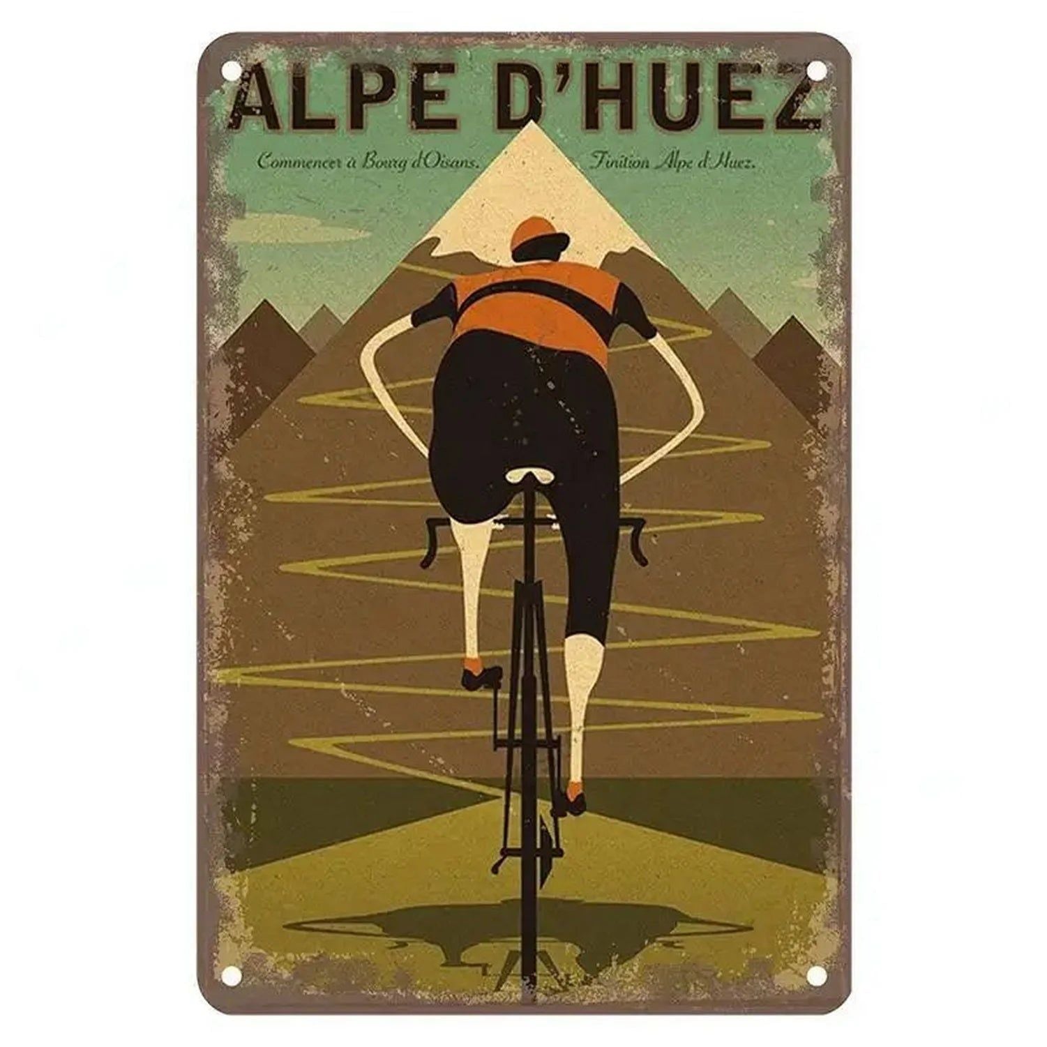 Sports Metal Tin Signs Tour De France Cycling Wall Art Posters Plate Wall Decor for Home Bars Man Cave Cafe Clubs Garage Retro - Grand Goldman