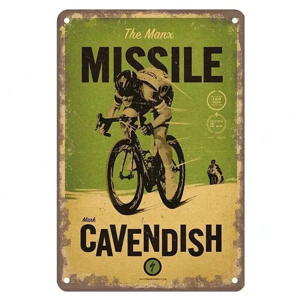 Sports Metal Tin Signs Tour De France Cycling Wall Art Posters Plate Wall Decor for Home Bars Man Cave Cafe Clubs Garage Retro - Grand Goldman