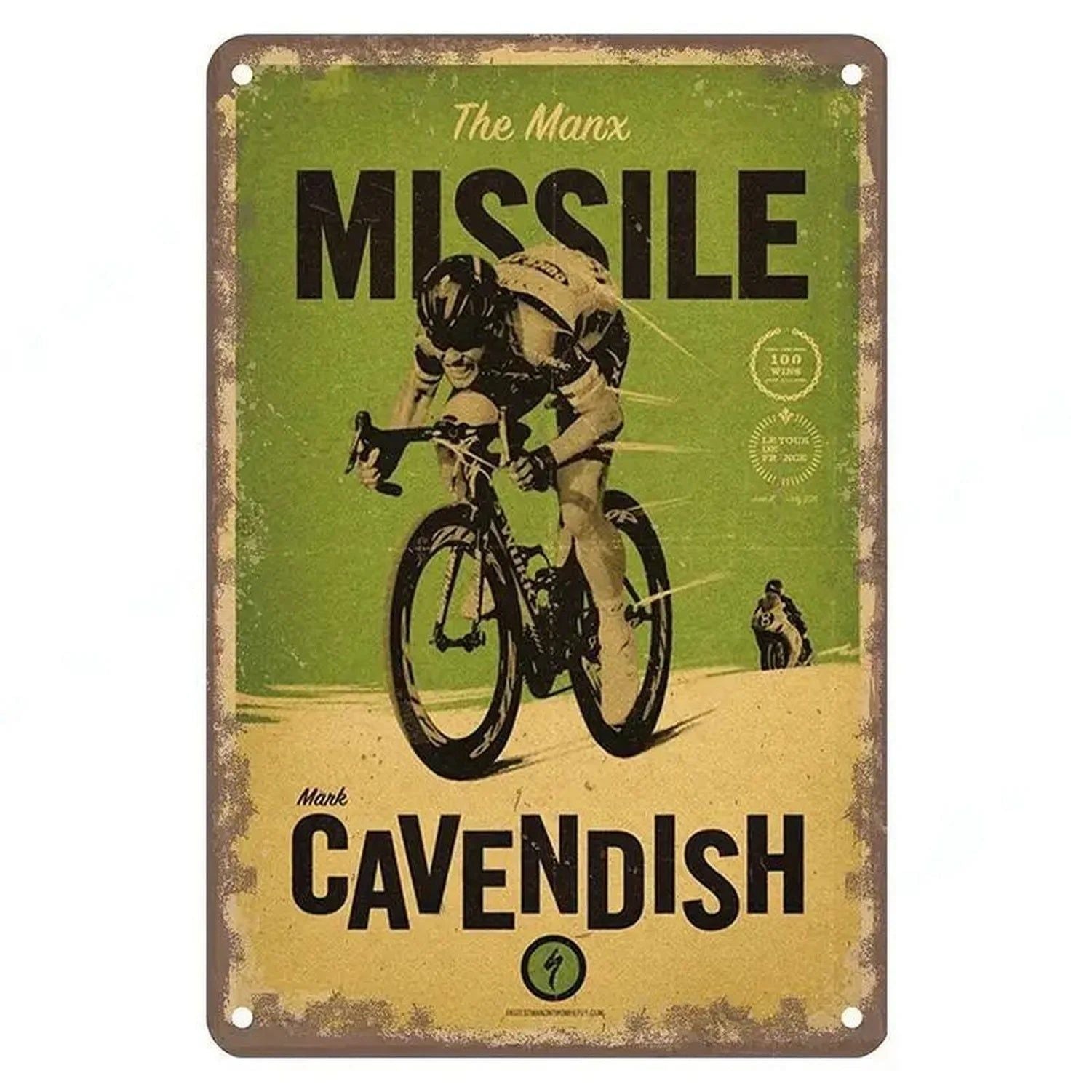 Sports Metal Tin Signs Tour De France Cycling Wall Art Posters Plate Wall Decor for Home Bars Man Cave Cafe Clubs Garage Retro - Grand Goldman