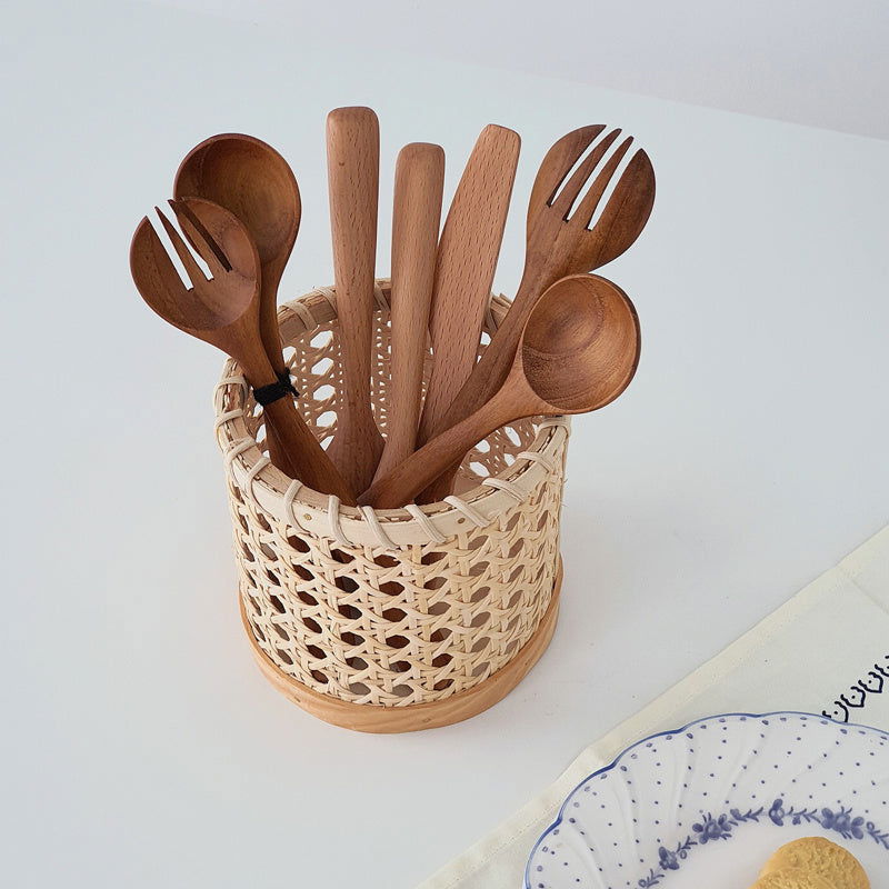 Square French Woven Storage Basket - Grand Goldman