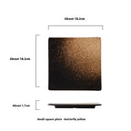 Square Plate Colored Glaze Plate Dish Barbecue Ceramic Plate - Grand Goldman
