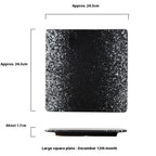 Square Plate Colored Glaze Plate Dish Barbecue Ceramic Plate - Grand Goldman