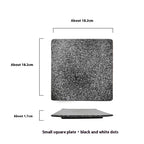 Square Plate Colored Glaze Plate Dish Barbecue Ceramic Plate - Grand Goldman