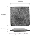 Square Plate Colored Glaze Plate Dish Barbecue Ceramic Plate - Grand Goldman