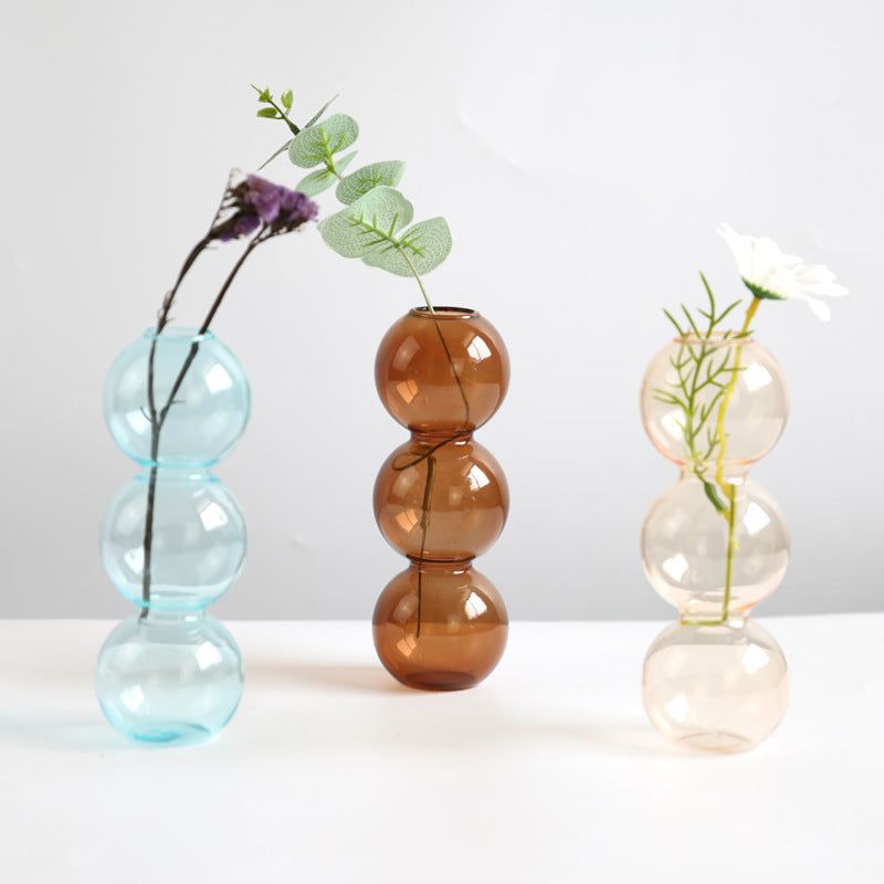 Stained Glass Bubble Vase Flower Arrangement - Grand Goldman
