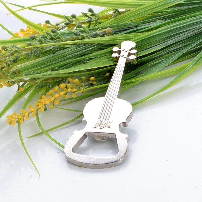 Stainless Steel Bottle Opener Korean Refrigerator Magnet Bicycle and Violin Shape Beer Opener Message Board Magnetic Sticker - Grand Goldman
