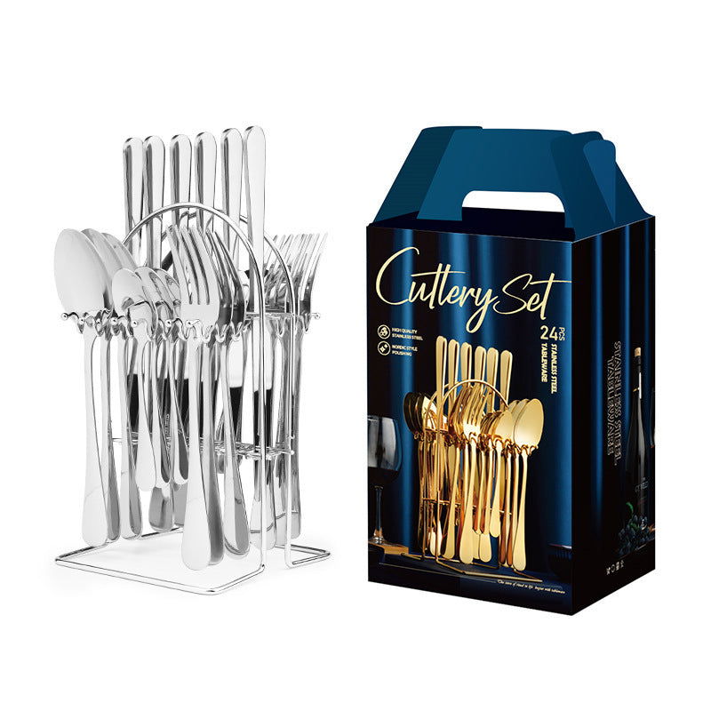Stainless Steel Cutlery Set 1010 Western Style Steak Knife And Fork - Grand Goldman