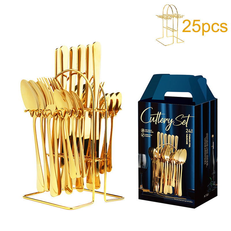 Stainless Steel Cutlery Set 1010 Western Style Steak Knife And Fork - Grand Goldman