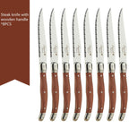 Stainless Steel Rosewood Wooden Handle Western Knife Steak Knife And Fork Set - Grand Goldman