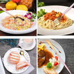 Stainless steel knife, fork, spoon, gold-plated and painted 24 piece tableware set - Grand Goldman