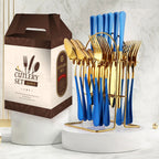 Stainless steel tableware 24 piece set, Western cuisine 4 main pieces, tableware gift box set - Grand Goldman