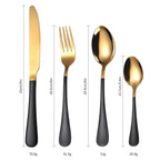 Stainless steel tableware 24 piece set, Western cuisine 4 main pieces, tableware gift box set - Grand Goldman