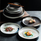 Steak Ceramic Round Dish Household Commercial Western Food Snack Fruit - Grand Goldman