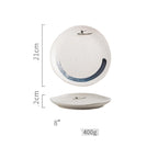 Steak Ceramic Round Dish Household Commercial Western Food Snack Fruit - Grand Goldman