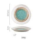 Steak Ceramic Round Dish Household Commercial Western Food Snack Fruit - Grand Goldman