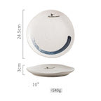 Steak Ceramic Round Dish Household Commercial Western Food Snack Fruit - Grand Goldman