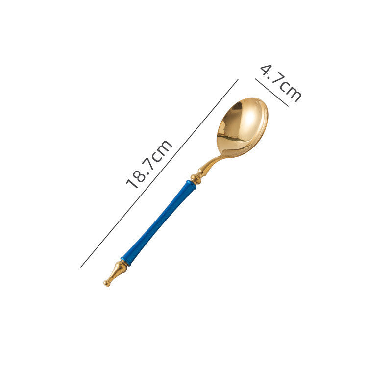 Steak Golden Knife Fork And Spoon Three-piece Set - Grand Goldman