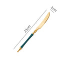 Steak Golden Knife Fork And Spoon Three-piece Set - Grand Goldman