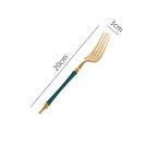 Steak Golden Knife Fork And Spoon Three-piece Set - Grand Goldman