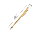 Steak Golden Knife Fork And Spoon Three-piece Set - Grand Goldman