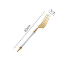 Steak Golden Knife Fork And Spoon Three-piece Set - Grand Goldman