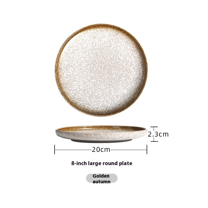 Steak Plate Ceramic Household Dinner Plate - Grand Goldman