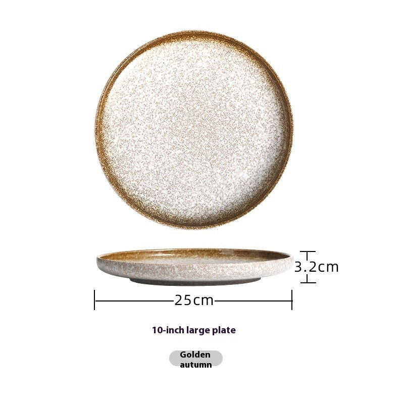 Steak Plate Ceramic Household Dinner Plate - Grand Goldman