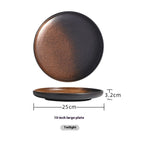 Steak Plate Ceramic Household Dinner Plate - Grand Goldman